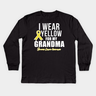 Sarcoma Cancer Shirt for Grandma Sarcoma Awareness Products Kids Long Sleeve T-Shirt